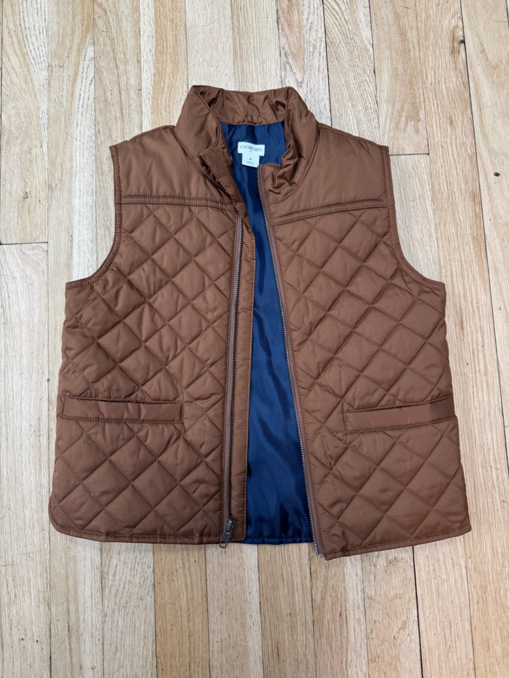 Crewcuts S copper brown Quilted lightweight spring Vest